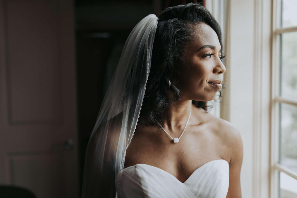 Bridal portrait at The River Inn, photographed by Tennessee Elopement Photographer, Wandering Creative