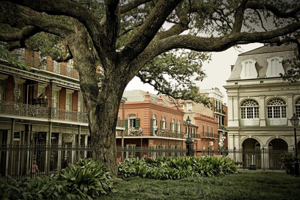 a photo of Spanish architecture in the French Quarter of New Orleans, provided by Ilambrano. One of the best places to elope in New Orleans.